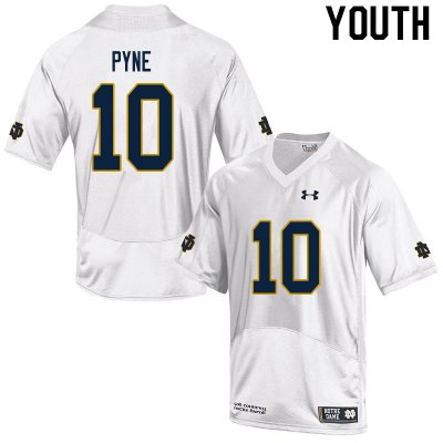 Notre Dame Fighting Irish Youth Drew Pyne #10 White Under Armour Authentic Stitched College NCAA Football Jersey JBG4599HI